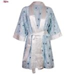 روبدوشامبر زنانه ماییلدا مدل گیپوری گلدار کد 4315 رنگ آبی