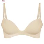 سوتین زنانه ماییلدا مدل پوش آپ اسفنجی بدون فنر کد 4477 رنگ کرم