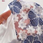 روبدوشامبر زنانه ماییلدا مدل گیپوری گلدار کد 4313 رنگ سرمه ای