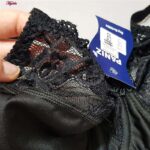 سوتین زنانه پانیذ مدل فنردار گیپوری کد 44400 رنگ مشکی