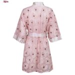 روبدوشامبر زنانه ماییلدا مدل گیپوری گلدار کد 4315 رنگ گلبهی