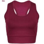 نیم تنه ورزشی زنانه ماییلدا مدل بدون فنر کد 4456 رنگ زرشکی