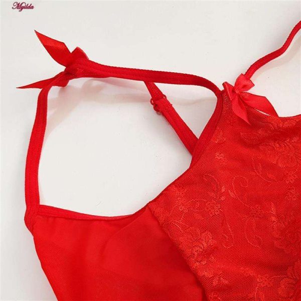 لباس خواب زنانه ماییلدا مدل بدون فنر گیپوری کد 4426-259 رنگ قرمز