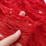 لباس خواب زنانه ماییلدا مدل ریش ریشی کد 4438-9726 رنگ قرمز