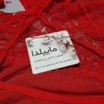 لباس خواب زنانه ماییلدا کد 4419-412 رنگ قرمز به همراه جوراب