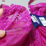 سوتین زنانه پانیذ مدل فنردار گیپوری کد 44400 رنگ سرخابی