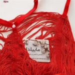 لباس خواب زنانه ماییلدا مدل ریش ریشی کد 4438-9726 رنگ قرمز