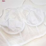 ست شورت و سوتین زنانه برتا مدل فنردار گیپوری کد 4455-1041 رنگ سفید