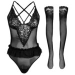 لباس خواب زنانه ماییلدا کد 4419-412 به همراه جوراب رنگ مشکی