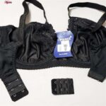 سوتین زنانه پانیذ مدل فنردار گیپوری کد 44400 رنگ مشکی