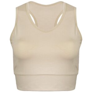 نیم تنه ورزشی زنانه ماییلدا مدل بدون فنر کد 4456 رنگ کرم