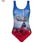 مایو دخترانه ماییلدا مدل miraculous کد 4412-1 رنگ آبی