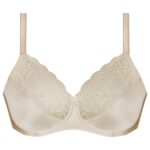 سوتین زنانه پانیذ مدل فنردار گیپوری کد 44400 رنگ کرم