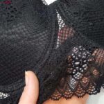 ست شورت و سوتین زنانه برتا مدل گیپوری کد 4452-6077 رنگ مشکی