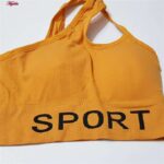 ست نیم تنه و شلوارک ورزشی زنانه ماییلدا مدل 4465 رنگ خردلی