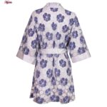 روبدوشامبر زنانه ماییلدا مدل گیپوری گلدار کد 4313 رنگ سرمه ای