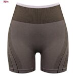 ست نیم تنه و شلوارک ورزشی زنانه ماییلدا مدل بدون فنر پددار کد 4486 رنگ قهوه ای