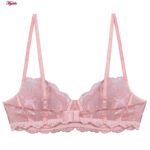 ست شورت و سوتین زنانه جینا مدل فنردار گیپوری کد 4331-1006 رنگ گلبهی