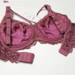 سوتین زنانه ایزابلا مدل پولکی هارنس فنردار کد 4459-01 رنگ کالباسی