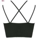 نیم تنه ورزشی زنانه ماییلدا مدل پددار بدون فنر کد 4483 رنگ خاکستری تیره