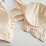 سوتین شیردهی ماییلدا مدل پددار بدون فنر دکمه ای کد 4476 رنگ کرم