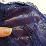 سوتین زنانه مدل فنردار گیپوری کد 4493 رنگ سرمه ای