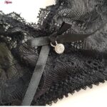 سوتین زنانه مدل فنردار گیپوری کد 4493 رنگ مشکی