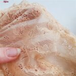 سوتین زنانه مدل فنردار گیپوری کد 4493 رنگ کرم