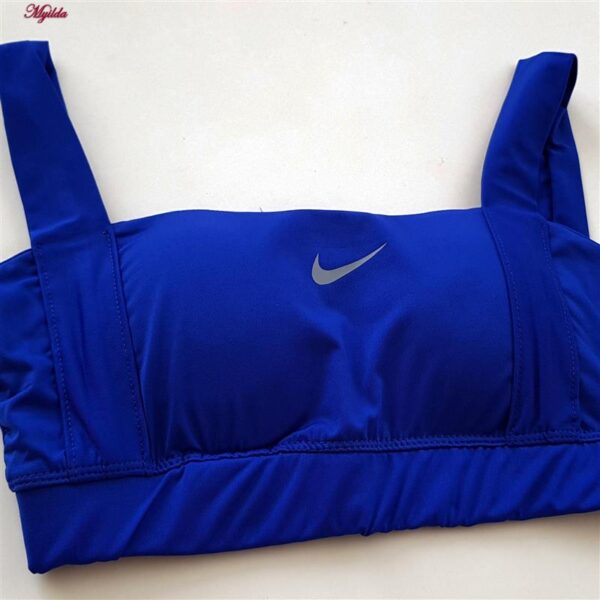 نیم تنه ورزشی زنانه مدل پد دار بدون فنر کد 4519-330P رنگ آبی