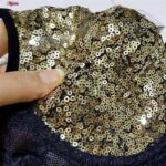 سوتین زنانه ایزابلا مدل پولکی هارنس فنردار کد 4459-07 رنگ طلایی