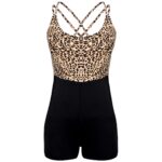 مایو زنانه فیتن فرخ زادی مدل پلنگی شلوارکی کد 4518-282