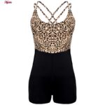 مایو زنانه فیتن فرخ زادی مدل پلنگی شلوارکی کد 4518-282