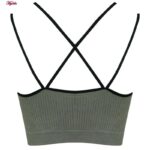 نیم تنه ورزشی زنانه ماییلدا مدل پددار بدون فنر کد 4483 رنگ سبز سدری