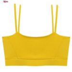 نیم تنه ورزشی زنانه مدل پد دار بدون فنر کد 4521-290P رنگ زرد