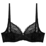 سوتین زنانه مدل فنردار گیپوری کد 4493 رنگ مشکی