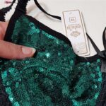 سوتین زنانه ایزابلا مدل پولکی هارنس فنردار کد 4459-06 رنگ کله غازی