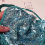 سوتین زنانه ایزابلا مدل پولکی هارنس فنردار کد 4459-09 رنگ آبی فیروزه ای