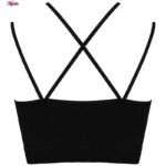 نیم تنه ورزشی زنانه ماییلدا مدل پددار بدون فنر کد 4483 رنگ مشکی