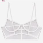 ست شورت و سوتین زنانه میسا مدل فنردار گیپوری کد 4451-8038 رنگ سفید