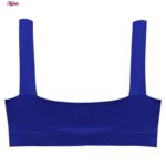 نیم تنه ورزشی زنانه مدل پد دار بدون فنر کد 4519-330P رنگ آبی