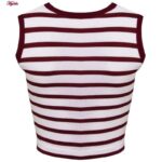 نیم تنه ورزشی زنانه ماییلدا مدل پددار بدون فنر کد 4481 رنگ زرشکی