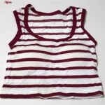 نیم تنه ورزشی زنانه ماییلدا مدل پددار بدون فنر کد 4481 رنگ زرشکی