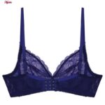 سوتین زنانه مدل فنردار گیپوری کد 4493 رنگ سرمه ای