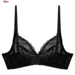 سوتین زنانه مدل فنردار گیپوری کد 4493 رنگ مشکی