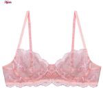 ست شورت و سوتین زنانه جینا مدل فنردار گیپوری کد 4331-1006 رنگ گلبهی