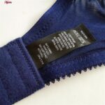 سوتین زنانه مدل فنردار گیپوری کد 4493 رنگ سرمه ای