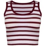 نیم تنه ورزشی زنانه ماییلدا مدل پددار بدون فنر کد 4481 رنگ زرشکی