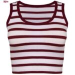 نیم تنه ورزشی زنانه ماییلدا مدل پددار بدون فنر کد 4481 رنگ زرشکی