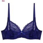 سوتین زنانه مدل فنردار گیپوری کد 4493 رنگ سرمه ای