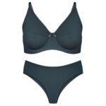 ست شورت و سوتین زنانه میسا مدل فنردار کد 4389 رنگ خاکستری